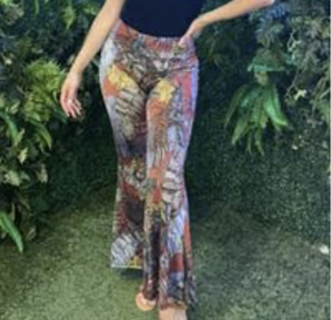 Leaf Pattern Palazzo Pants - #3770-3775