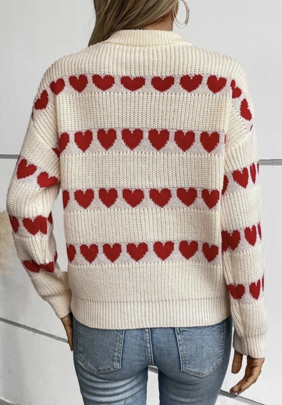 Apricot Sweater w/Hearts - #8664-8667