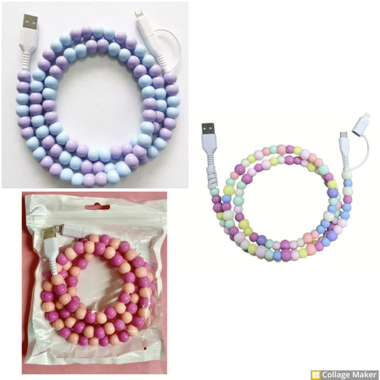 Beaded Phone Chargers (Android & Apple) - #9513-9515