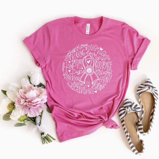 Pink Cancer Awareness Tee - #8109-8113