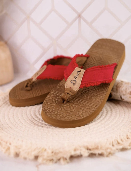 Very G Brexley Flip Flops in Red - #9741-9746