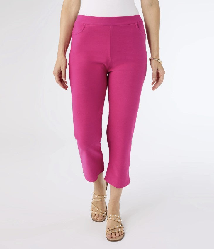 Bright Rose Capri Pants w/Back Bows _#9505-9507