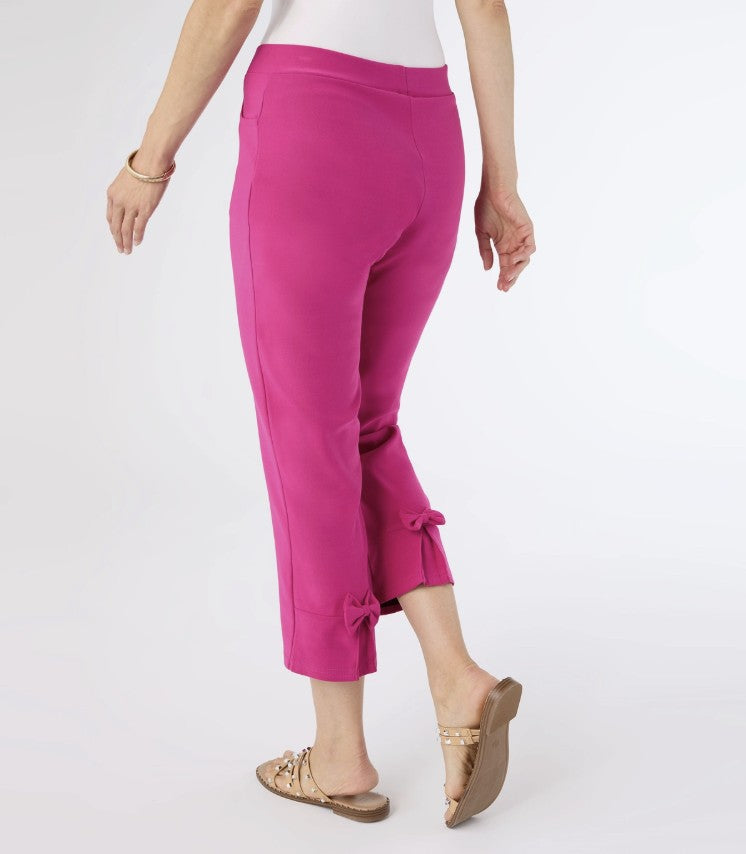 Bright Rose Capri Pants w/Back Bows _#9505-9507