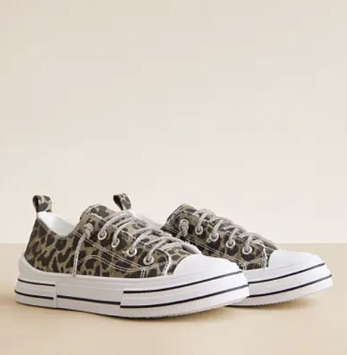 Gypsy Jazz - Tan Leopard Sneakers - #8765-8772