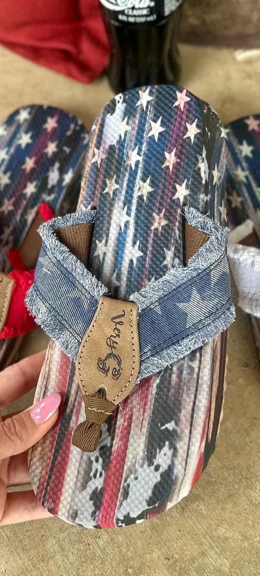 Very G Flag Flip Flops - #11046-11054