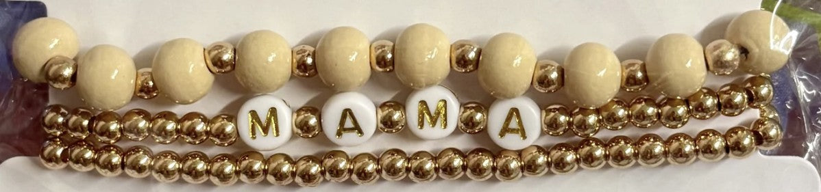Mama Beaded Stack Bracelets - #9516