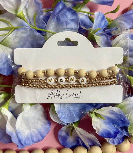 Mama Beaded Stack Bracelets - #9516