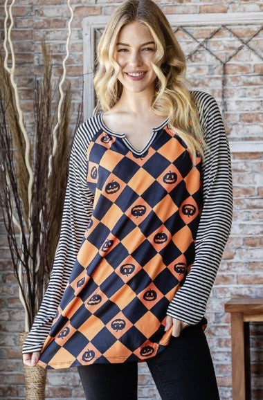 Halloween Pumpkins w/Striped Sleeves - #9935-9940