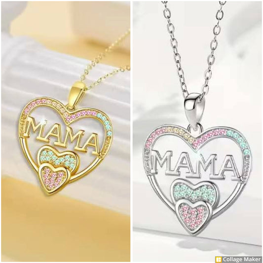 Mama Necklace (Silver & Gold) - #9409-9410