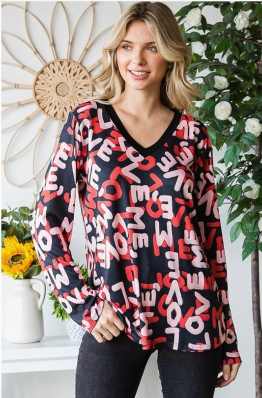 Black Top w/Multi Color Love - #6243-6248
