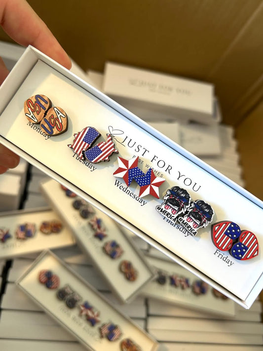 Patriotic Earrings Box Set - #9559