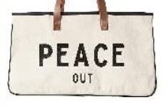 Road Trip & Peace Out Canvas Totes - #10937-10938