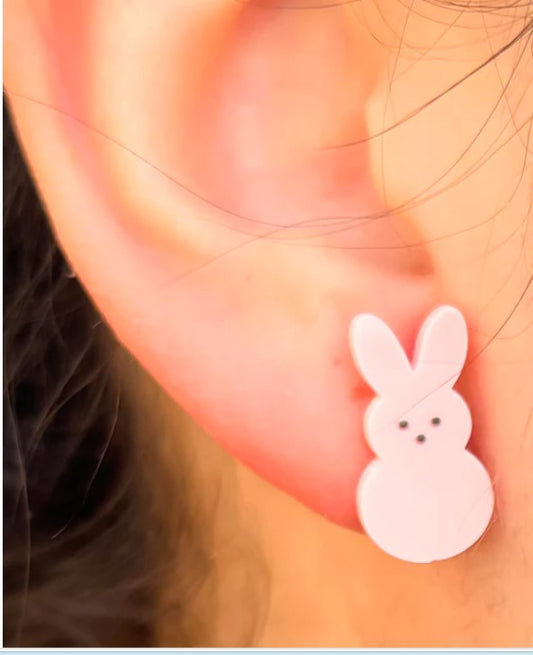Pink Bunny Earrings - #6203