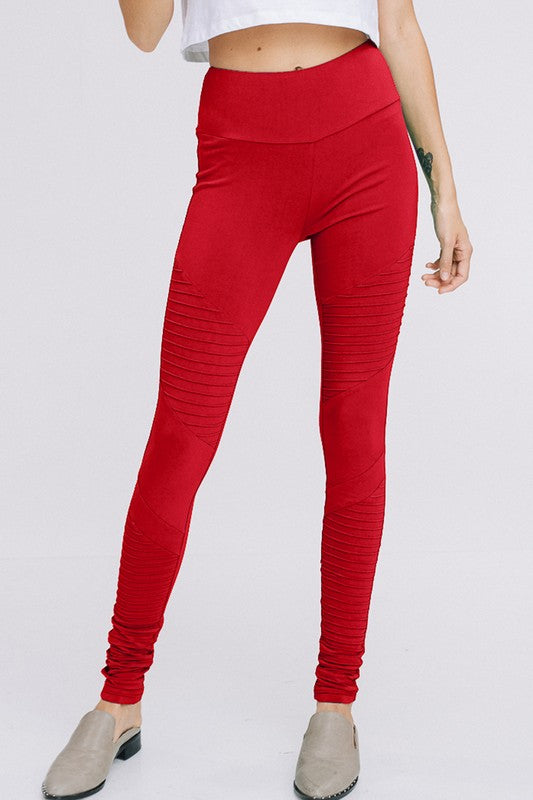 Red Moto Leggings - #10760-10765