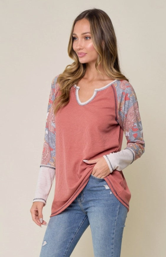 Rust w/Multi Paisley Sleeves - #5774-5780