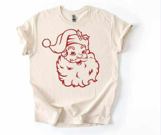 Vintage Santa Cream Tee - #10404-10409