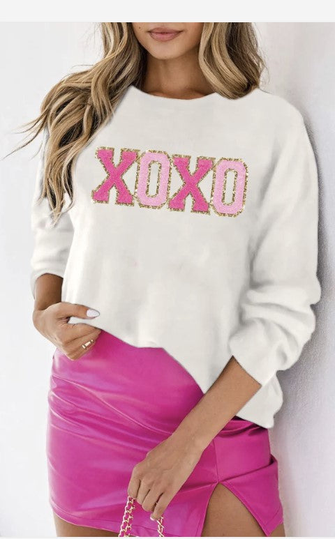 White/Pink XOXO Sweater - #8678-8682