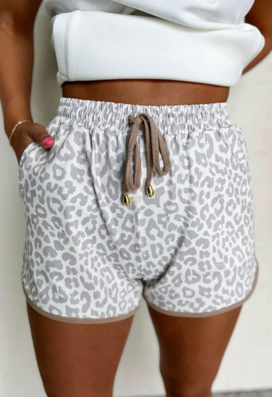 White Animal Print Shorts - #9244-9247