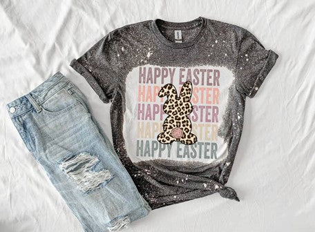 Happy Easter Bleached-Out Tee