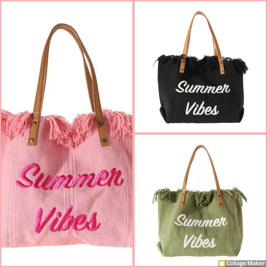 Summer Vibes Tote (3 Colors)- #4208-4210