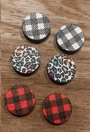 Wood Circle Earrings - 3 Styles - #3452-3454