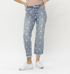 CLEARANCE - Blue Star Cropped Jeans #88573 - #3976-3988