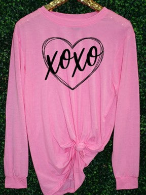 XOXO Pink Long Sleeve Top - #3276-3281